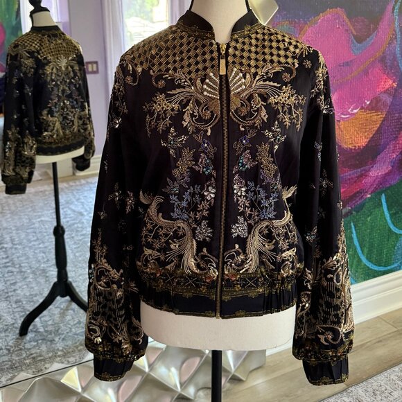 Camilla Bomber Jacket with Shirred Cuff, Abingdon Palace - Picture 1 of 4